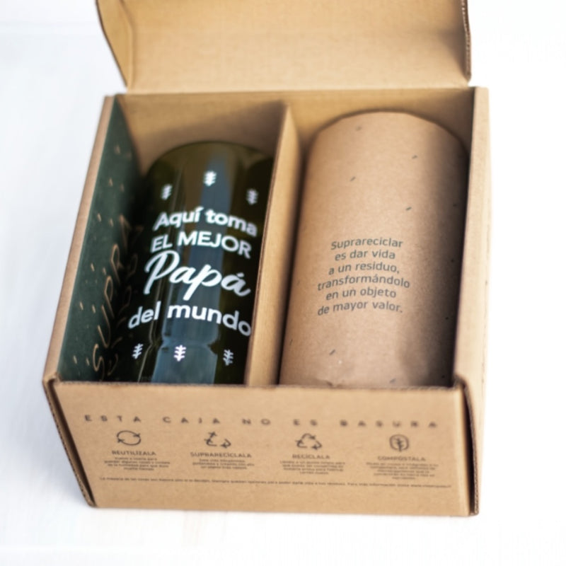 Vasos El Mejor Papá - Set 2 unidades Verde